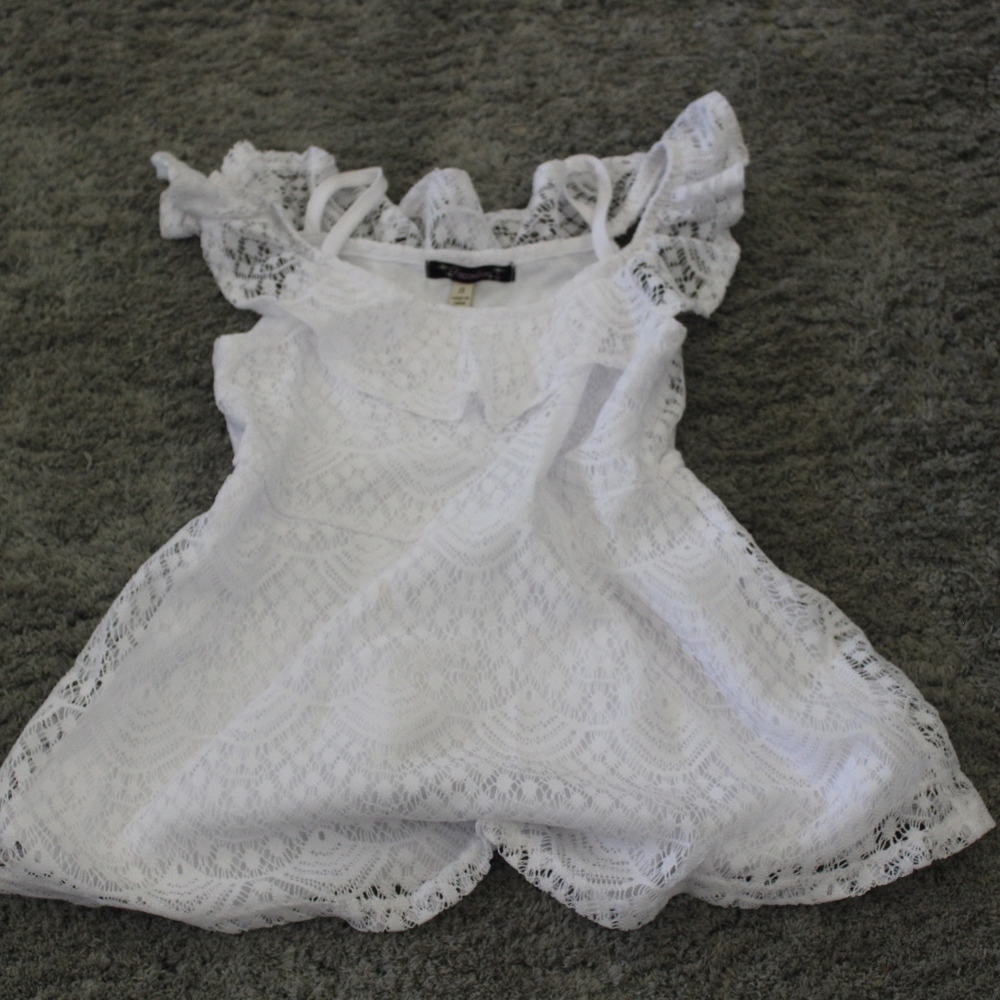 white lace dress